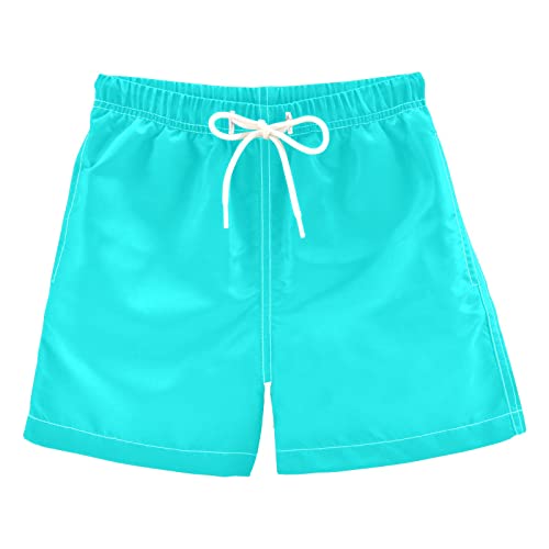 Turquoise Boys' Swim Trunks Boys Swim Board Shorts for Kids 6 Years