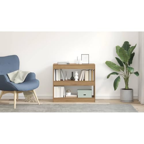 Estantería de madera roble Artisan diseño moderno y robusto con acabados texturizados premium 5