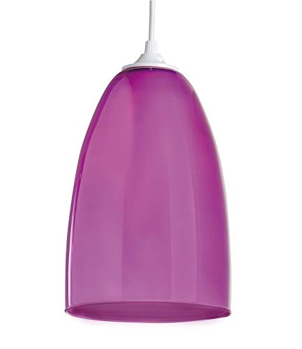 Lussiol - Suspension Ogive Colors - Verre - Ø 16 Xh30 cm - E27 40W - Violet