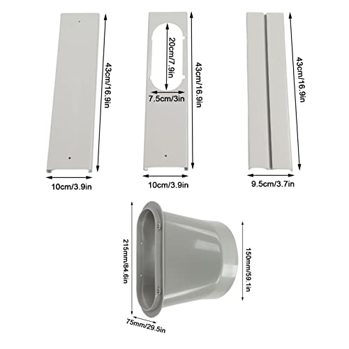 Kit Évent AC 150mm à Démontage Facile et Durable Isolation Fenêtre Climatiseur Mobile