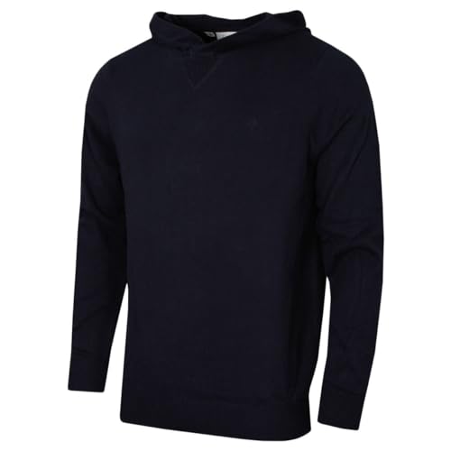 Pull à capuche tricoté homme bleu marine taille L vêtement tendance campus