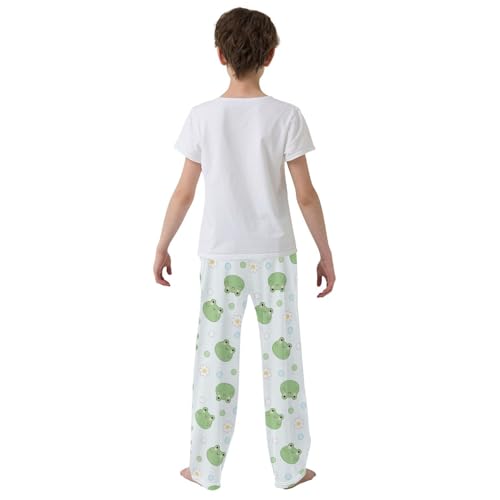 Frog Faces Flower Dots Boys Pants for Kids Jogger Pants with Pockets S-XL3