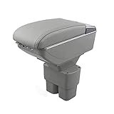 ? 【MATERIAL DE ALTA CALIDAD】 El material de la caja del apoyabrazos está hecho de alto grado. ABDOMINALES, y tiene una cubierta suave de cojín de cuero artificial, que es resistente a la abrasión, cómodo y natural, y puede relajarse durante la conducción.