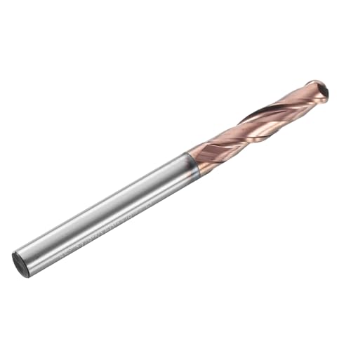Image of HARFINGTON 5 Pcs Ball Nose End Mill 2 Flute 1 /8 inch Diameter 1 /8 inch Shank Tungsten Carbide TIN Coated Spiral CNC Router Bits 0.59 inch Cutting Length Single End Ball for Carving Engraving Grinding
