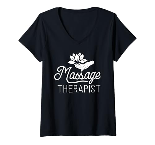 Mujer Masaje terapeuta masaje terapia regalo spa camisa para las mujeres Camiseta Cuello V