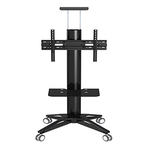 Roll-TV-Ständer Mobiler TV-Wagen für 32/40/55/60/65/70 Zoll Plasma-Bildschirm, LED, LCD, OLED, Gebogene Fernseher - Universalhalterung mit Rädern,