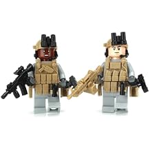 Battle Brick 1.6 Inches Tall US Army Rangers Custom Minifigures| Genuine Military Minifig | Custom Tactical Gear | Modern Warfare | Great Gift for Ages 8+ to Adult AFOL