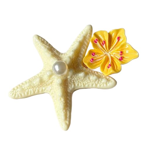 Slip Resistant Starfishes Shaped Hair Clip Strong Grip NonSlip Hairpins for Daily Use Outdoor Activities PVC Hair Clip for Women