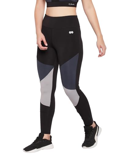 Clovia Women's Snug Fit Active Ankle Length Tights (AB0109P13_Black_S) - Image 3 thumbnail