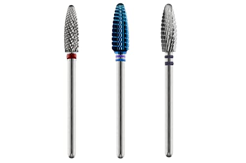 Nagelfräser Bits Set für Gelnägel Hartmetall Aufsatz (Fein, Mittel & Grob) Cover