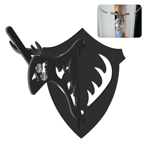 YuLuoXiang European Mount Skull Hanger, Heavy Duty Deer Skull Trophy Mount Hanger, Euro Deer Skull Mount Bracket for Mule, Antelope, Coyote and Others-Adjustable 180°/5 Angles Display, Black, 1Pcs