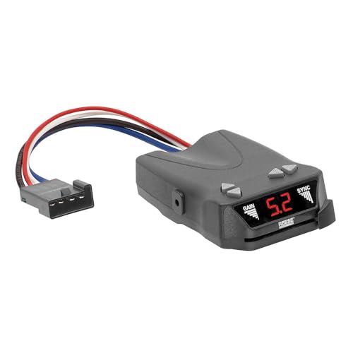 REESE Towpower 8507111 Brakeman IV Time-Delay Brake Controller for Trailers with 1-4 Axles, Compatible with Ford, GM, Chevy, Dodge, RAM, Toyota, Jeep. Wiring Harness Sold Separately.