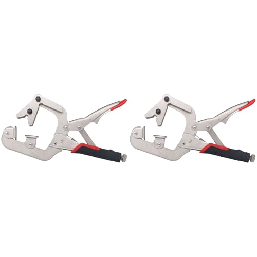 2Pcs Rotatable Jaws, Chrome Vanadium Steel C Clamp Locking Pliers Welding Clamp Pliers with 270° Rotation, Clamp 1in-2in, 2in-3in Pipes
