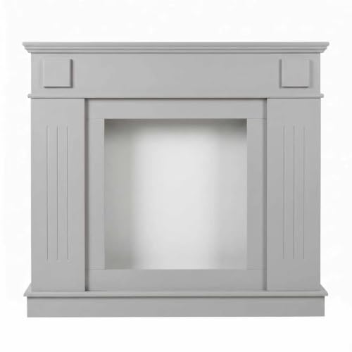 Image of Wooden Fireplace Console Tables Fireplace Covers Fireplace Surrounds Tables Modern Decoration Cabient Classic Chic for Living Room Sitting Room, White or Grey (Grey)
