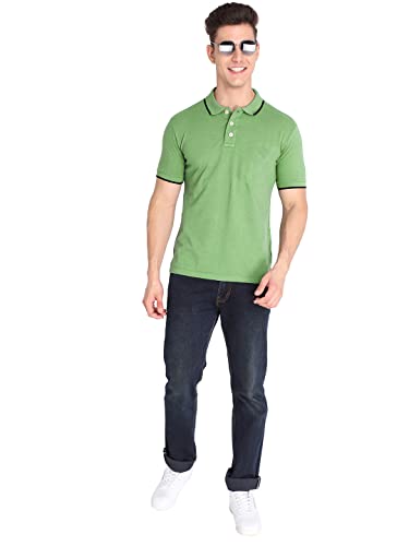 Image of CHKOKKO Men's Cotton Regular Fit Half Sleeves Polo T-Shirt