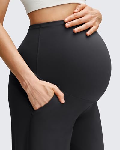 Image of G4Free Women's Maternity BareFeel Wide Leg Yoga Pants