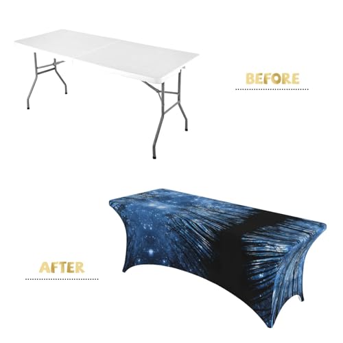 Nappe élasthanne 1,8 m ciel étoilé contre les plis de table - 5
