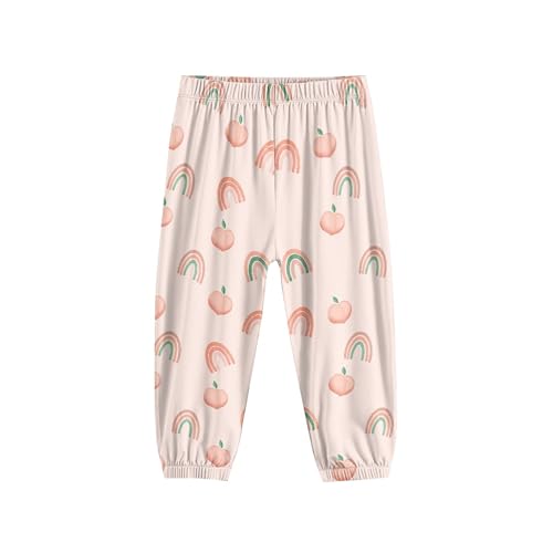 Kids Harem Pants Festive Jogger Trousers Holiday Print Lounge Elastic Bottoms for Home Yoga Play 3-10 Years4