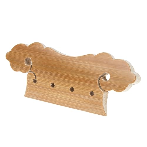 Toddmomy Handmade Bamboo Pipa Bridge Tailpiece Lute Replacement Part Sound Tool