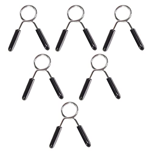 BESPORTBLE Snap Spring Buckle Barbell Clamp Dumbbell Spring Clip Weightlifting Accessories Set of 6