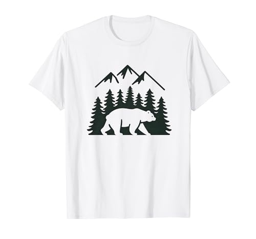Trees Reflection Wildlife Nature Animal Outdoor Retro Forest T-Shirt