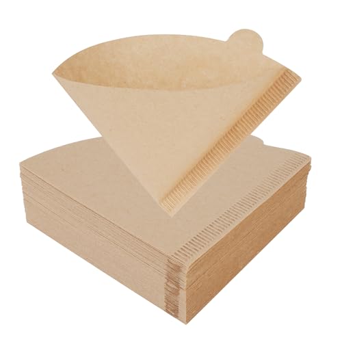 NUTTDOO Coffee Filter Papers 100PCS Disposable Unbleached Cone Filter Papers