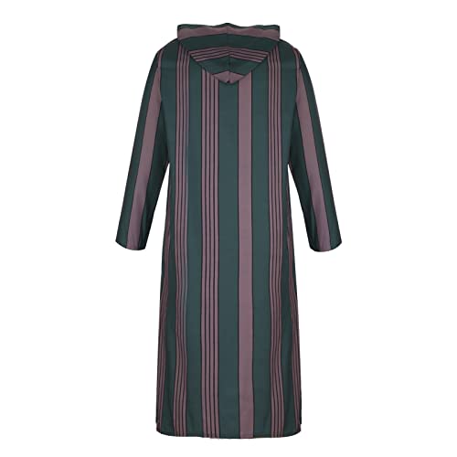 Men's Striped Robe Long Sleeve Zip-Up Thobe Long Gown Muslim Middle East Kaftan Dresses Muslim Dubai Clothes4