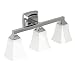 Moen YB5163CH Voss Bath Lighting Three Globe, Chrome