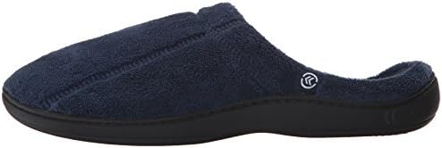 isotoner Men's Microterry Ergo Hoodback Slipper, Navy, X-Large | Image 7