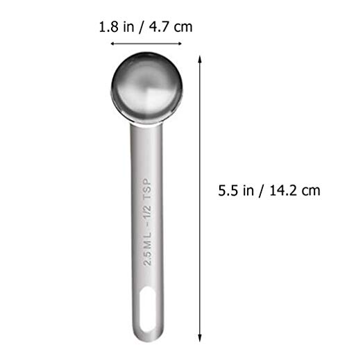 Conjunto de 13 peças de copos e colheres de medição Hemoton, 5 copos medidores de aço inoxidável, 7