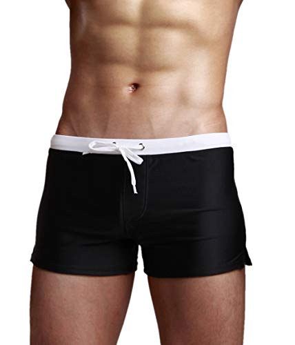 Image of TONLEN Mens Swimwear Short Swim Trunks with Zipper Pocket