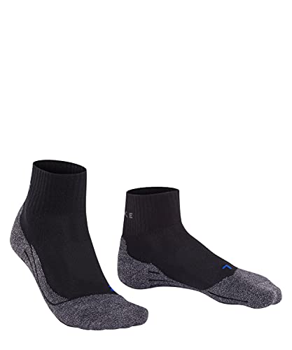 FALKE Herren Wandersocken TK2 Explore Cool Short M SSO Funktionsgarn Antiblasen Dick 1 Paar, Schwarz (Black-Mix 3010), 44-45