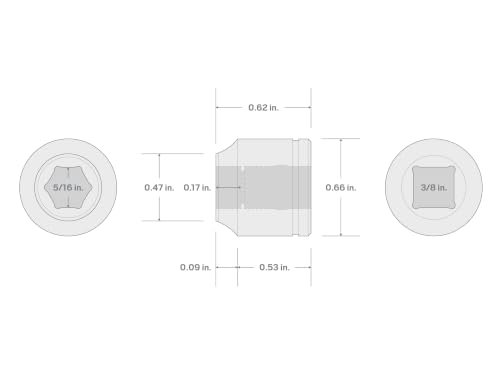 Image of TEKTON 3 /8 Inch Drive x 5 /16 Inch Extra-Shallow 6-Point Socket | SHD11008