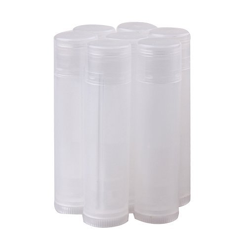 Sealike 25 Pcs Empty Clear Plastic Lip Balm Tubes Containers Holder with Caps with a Stylus