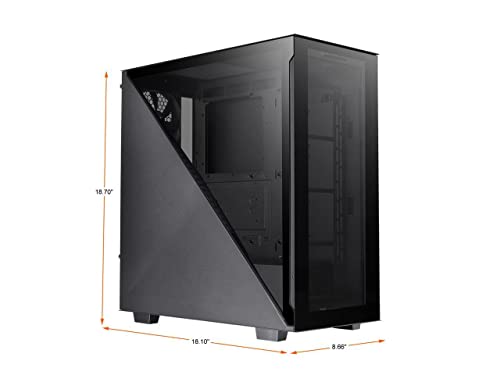 Image of Thermaltake Divider 300 Triangular Tempered Glass Type-C (USB 3.1 Gen 2) Water Cooling Ready ATX Mid Tower Computer Case CA-1S2-00M1WN-00