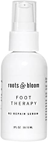 Roots & Bloom Vitamin B3 Foot Repair Serum with Hyaluronic Acid, Moisturizing Treatment Softens Rough Dry Skin