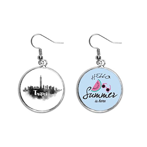 Pendientes de sandía estilo Taiwán China de tinta para lucir este verano en la playa