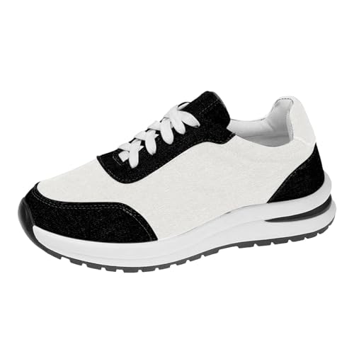 VBEDKDEB Zapatillas de correr para mujer, zapatillas de deporte, zapatillas de deporte, zapatillas de deporte para mujer, zapatos deportivos, zapatos con cordones con suela gruesa, Wh1, 37.5 EU