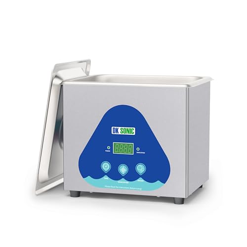 Image of DK SONIC Ultrasonic Cleaner,1.5L 60W Stainless Steel Ultrasonic Jewelry Cleaner with Cleaning Basket,Timer,Digital Sonic Cleaner for Cleaning Jewelry,Eyeglasses,Coins