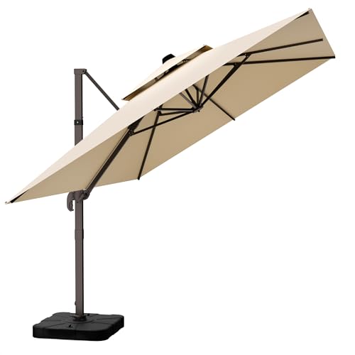 ORYNTREX 10' X 13' Outdoor Patio Umbrella Large Rectangle Cantilever Umbrella Heavy Duty...