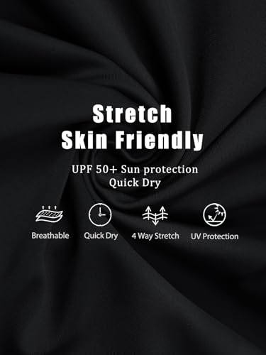 Image of Women's Plus Black Swim Shorts Tummy Control Swim Trunks High Waisted Bathing Suit Long Tankini Bottoms with Pockets 3XL