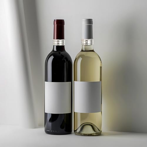 PATIKIL 8 Stück Tropfring Edelstahl Weinring, Tropfenfänger für Weinflasche Flaschen, Wiederverwendbar Auslaufsicher Weinausgießer WeinBar Restaurant Zuhause - Standard & Flanell