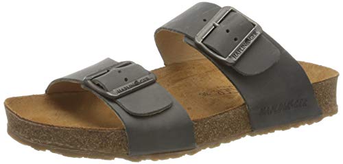 Image of HAFLINGER Andrea Elegant Leather Sandals with Rubber Sole and Cork Latex Footbed Unisex