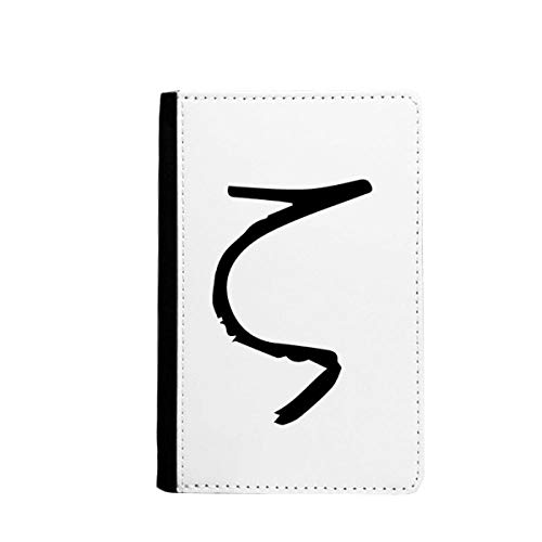 Étui passeport alphabet grec Zeta noir protège-document de voyage chic