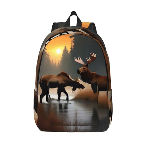 Mochila para negocios de mujer con estampado de ciervo morral ejecutivo para senderismo