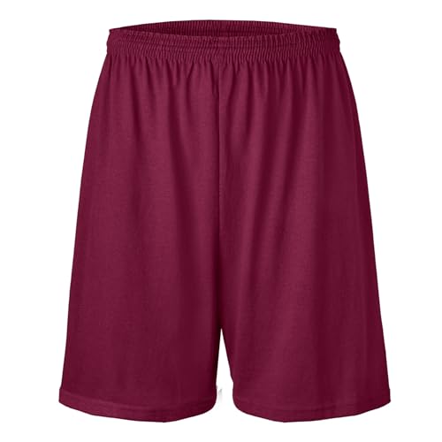 Soffe Heavyweight 50/50 Short with Drawstrings, Maroon, X-Large