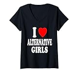 Photo Gallery donna i heart love) alternative ragazze alt pop punk goth emo maglietta con collo a v Photo Gallery donna i heart love) alternative ragazze alt pop punk goth emo maglietta con collo a v