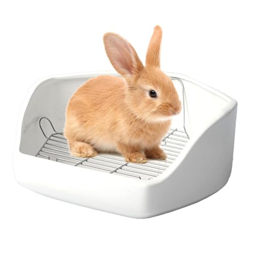 Toilettes d'angle pour petits animaux avec grille amovible net - 2