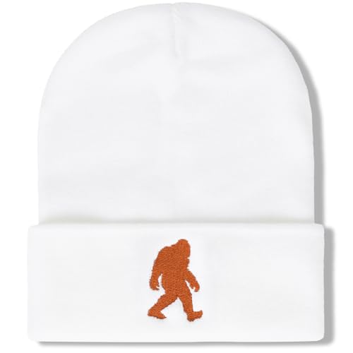 Image of Bigfoot Beanie for Men - Sasquatch Hat Winter Knit Cuffed Beanie for Women - Bigfoot Gifts for Christmas & New Year