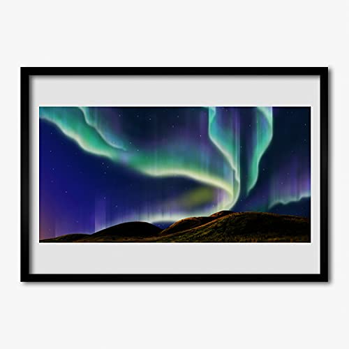 Affiche encadrée 70x50 cm Aurora Polar pour salon et chambre